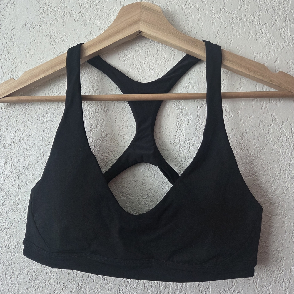 Lululemon Black Racerback Sports Bra Medium Support